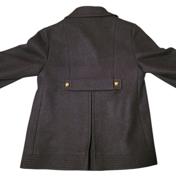 Coach 1941 Double Breasted Wool Pea Coat Women's Size 10 Black w/ Gold Buttons - Picture 12 of 12